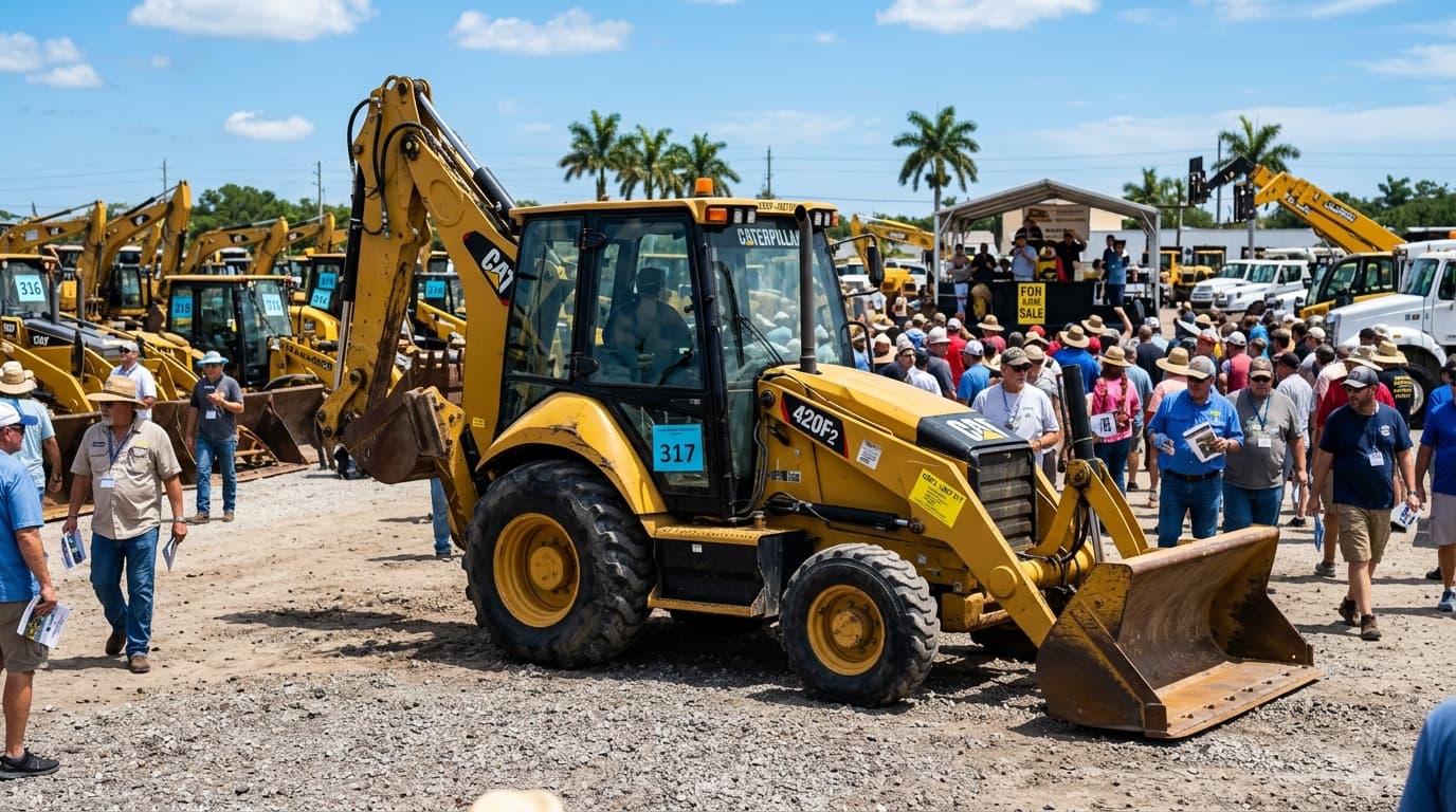 Auction vs dealer: running the real math on a backhoe purchase in 2025