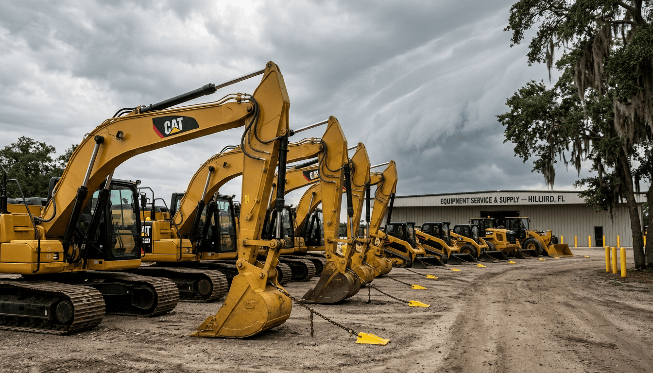 Hurricane prep for equipment fleets in Florida: what our yard does every June