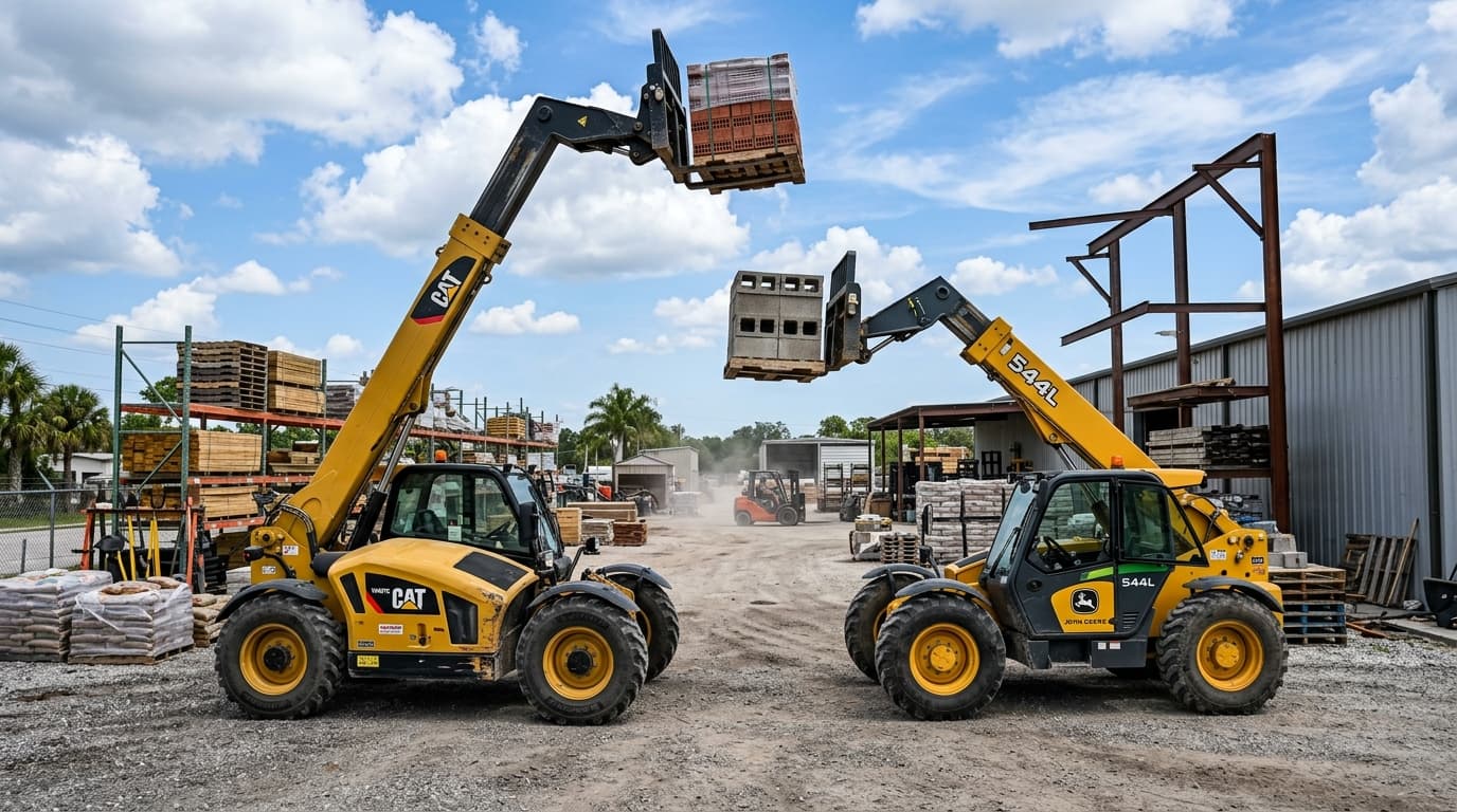 Telehandlers in 2025: how Cat and Deere stack up on reach vs capacity