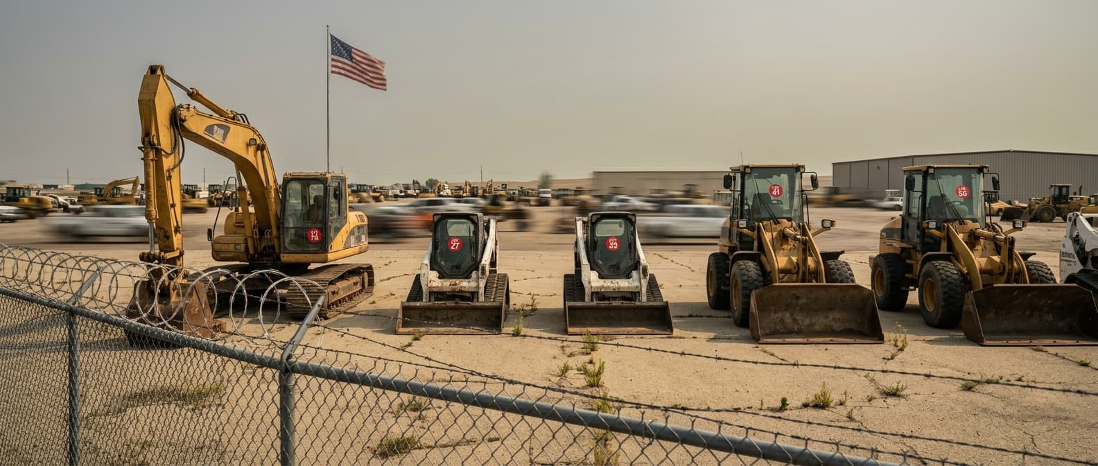 Equipment auction yard