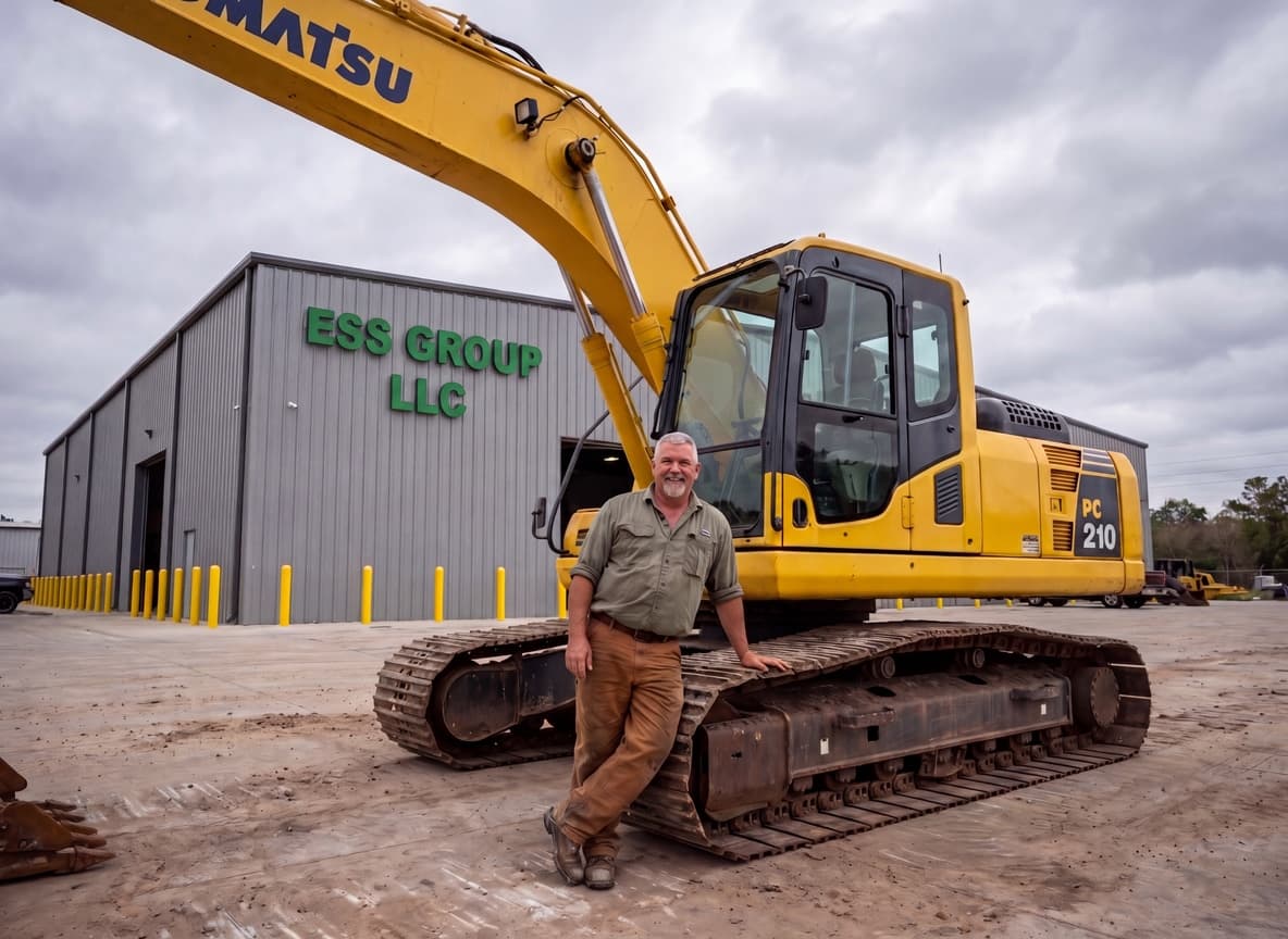 Hank Morrison with Komatsu PC210 Excavator