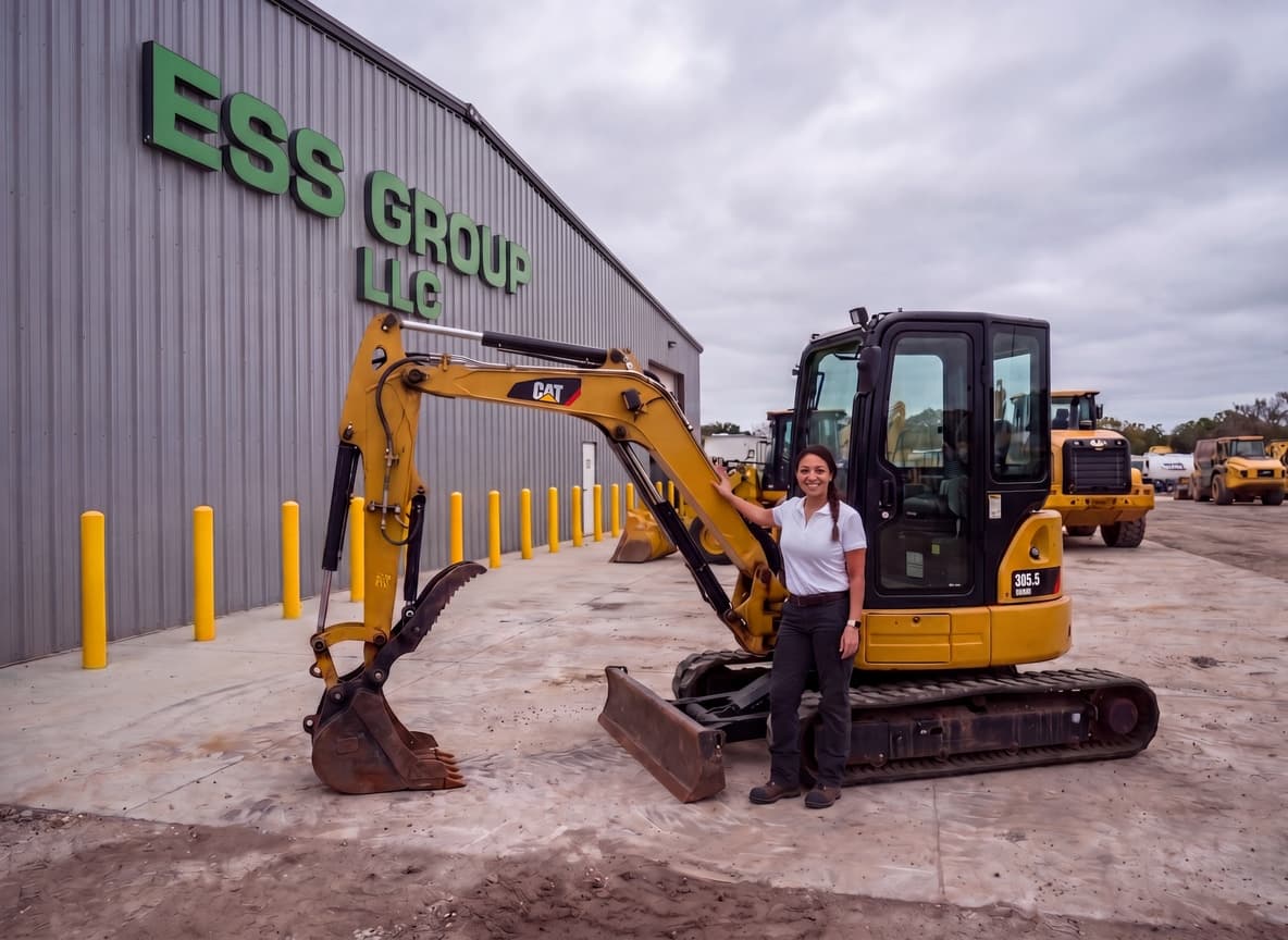 Maria Santos with CAT 305.5 Mini Excavator